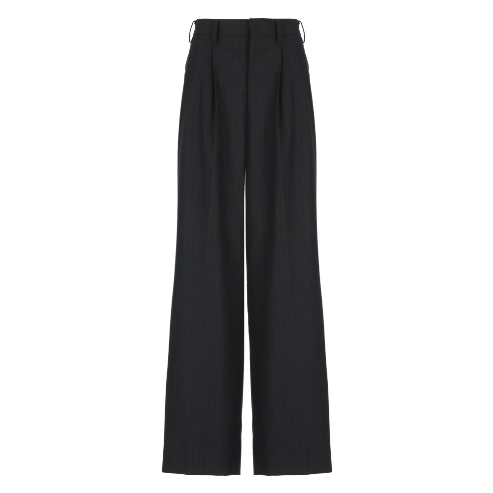 Junya Watanabe Zwarte wollen broek met zakken Black Dames