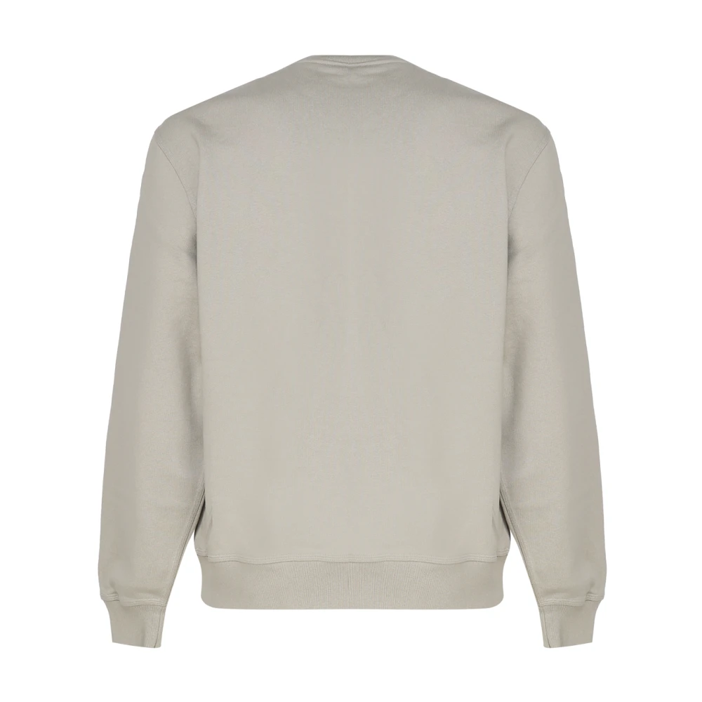 Burberry Katoenen Sweatshirt Ronde Kraag Lange Mouwen Gray Heren