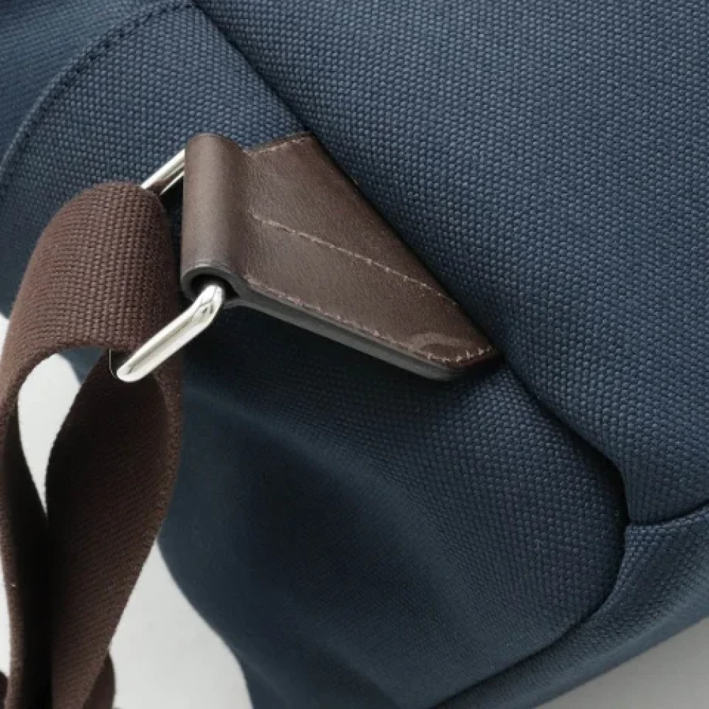 Hermès Vintage Pre-owned Canvas backpacks Blue Heren