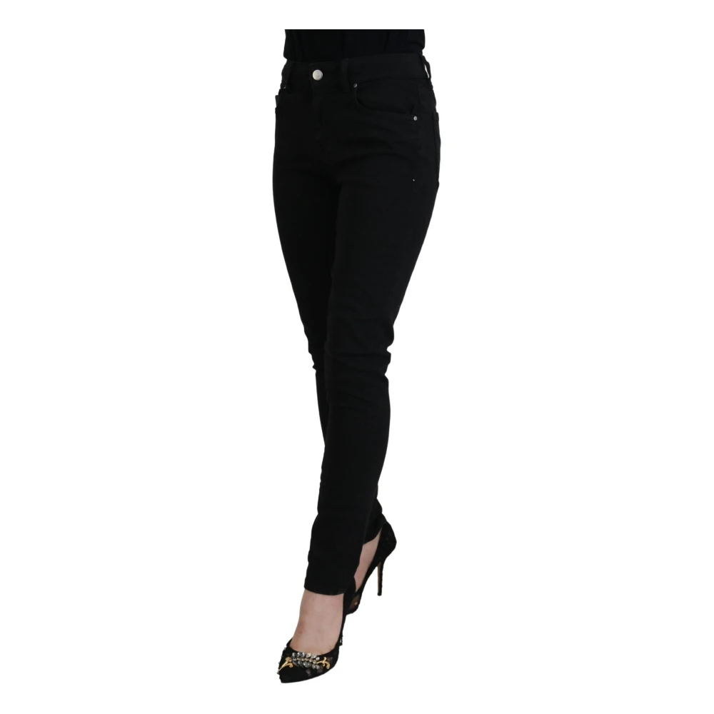 Dolce & Gabbana Zwarte Skinny Denim Broek Black Dames
