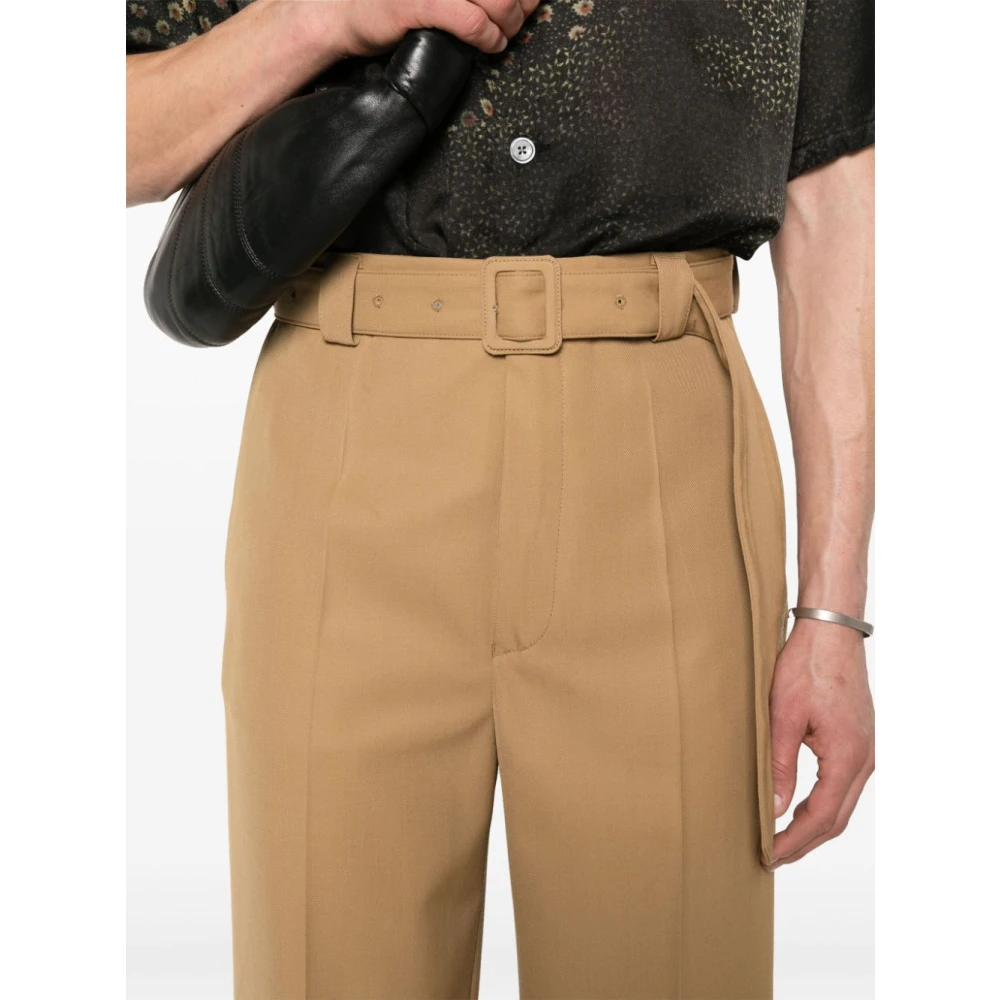 Dries Van Noten Straight Trousers Brown Heren