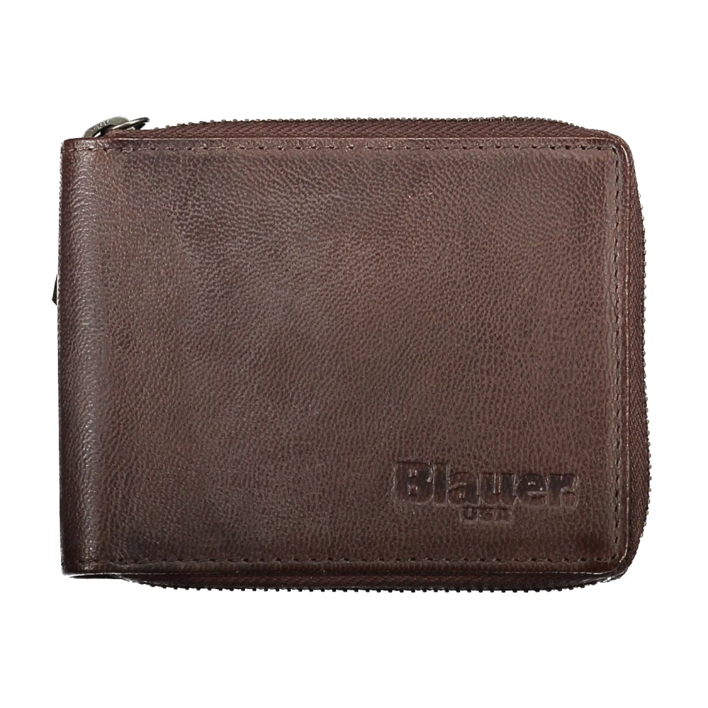 Blauer Bruine Herenportemonnee Almont Contrastdetails Brown Heren