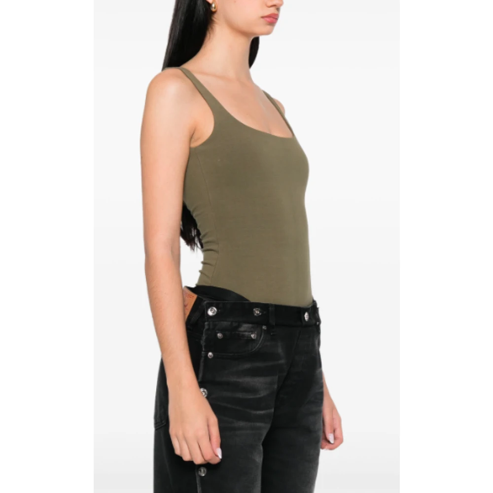 Entire Studios Militaire Square Neck Bodysuit Green Dames