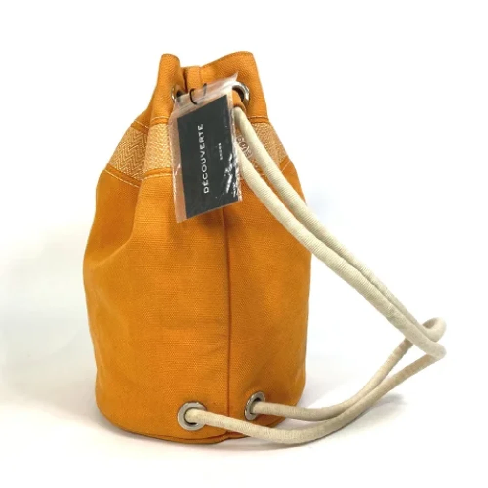 Hermès Vintage Pre-owned Cotton shoulder-bags Orange Dames