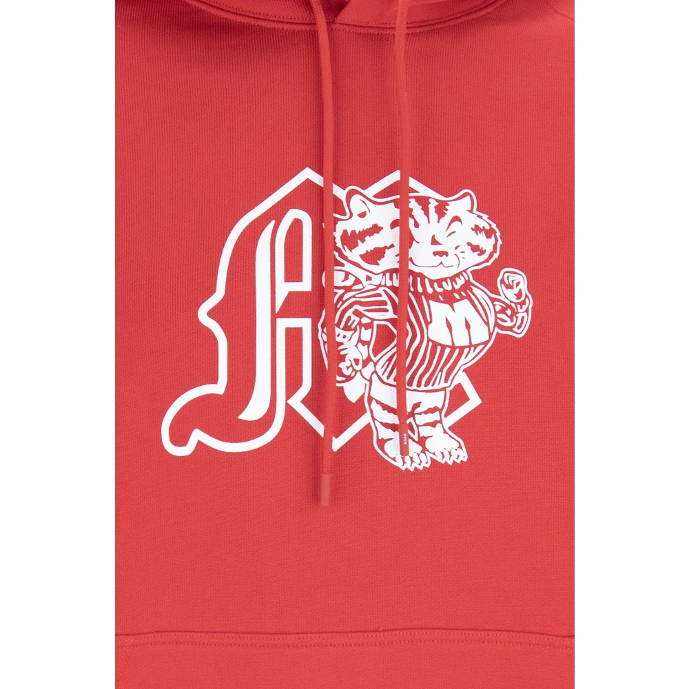 Msgm Heren hoodie met grafische print Red Heren