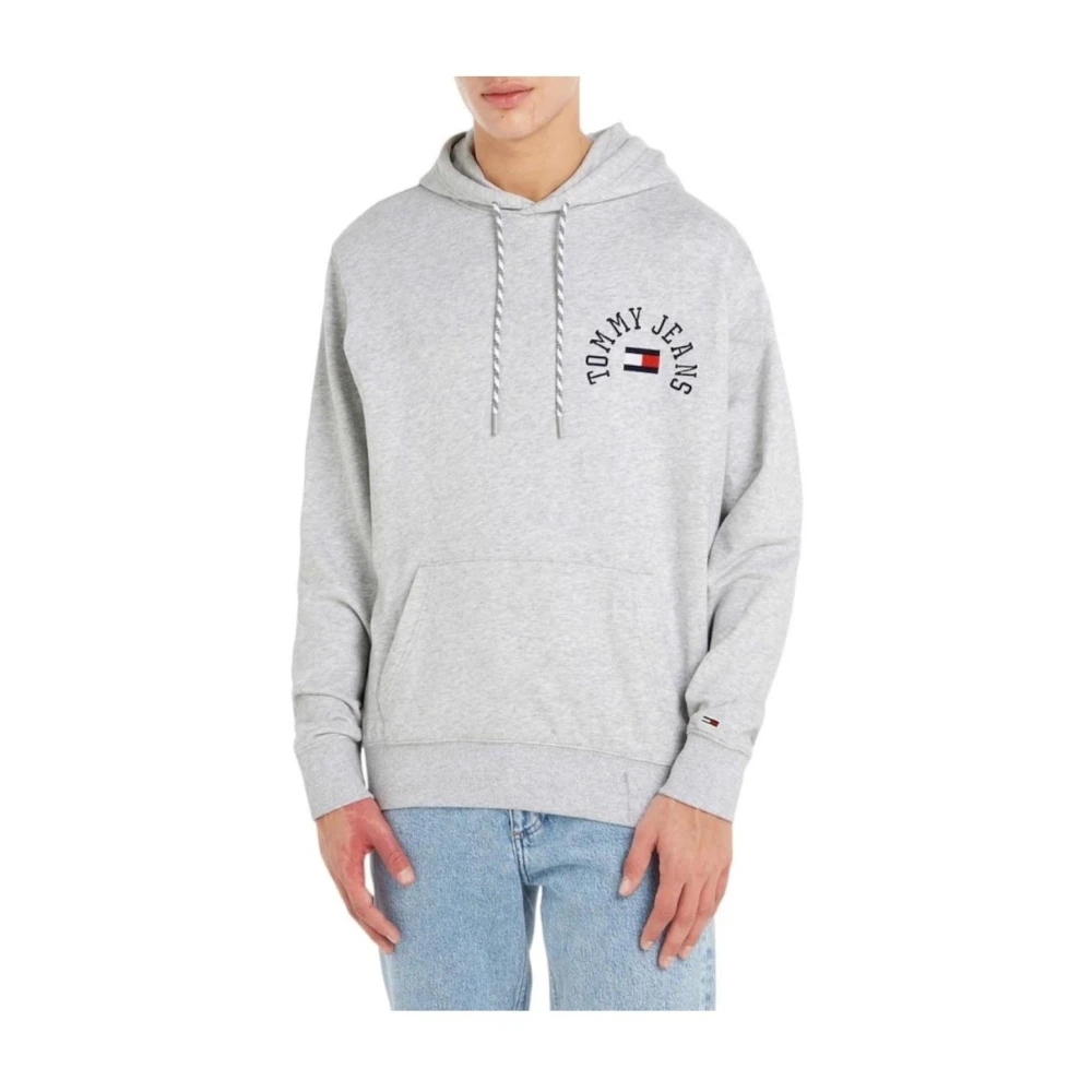 Tommy Hilfiger Reg Arched Logo Hoodie Gray, Herr