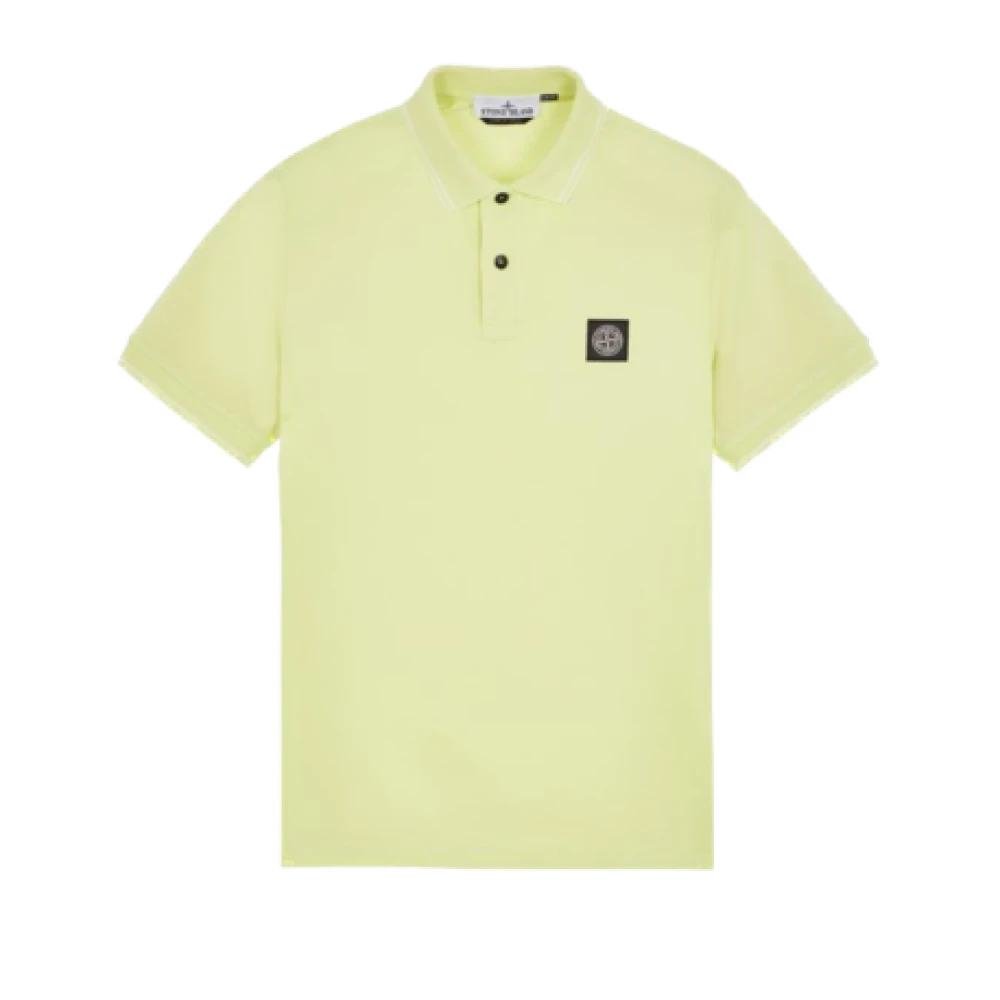 Stone Island Gele Polo Shirt met Kompas Motief Yellow Heren