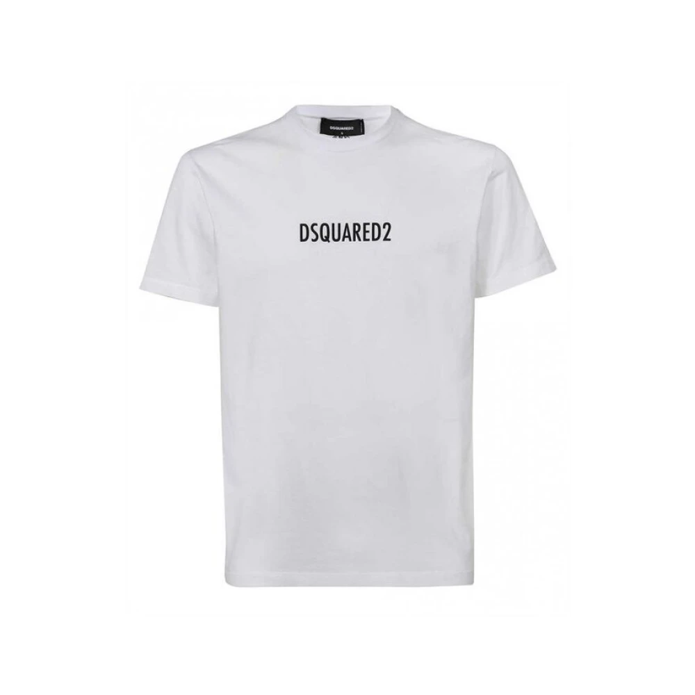 Dsquared2 Men's White T-Shirts, 2XL, Crew Neck T-Shirt