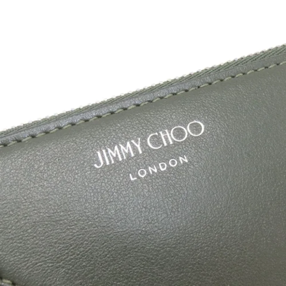 Jimmy Choo Pre-owned Leather home-office Gray Dames