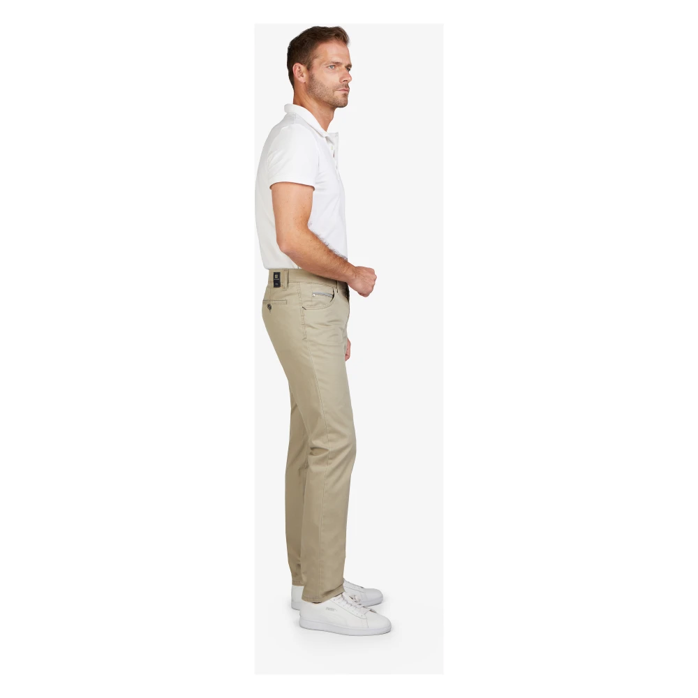 club of comfort Comfortabele Swing-Pocket Broek met Elastische Tailleband Beige Heren