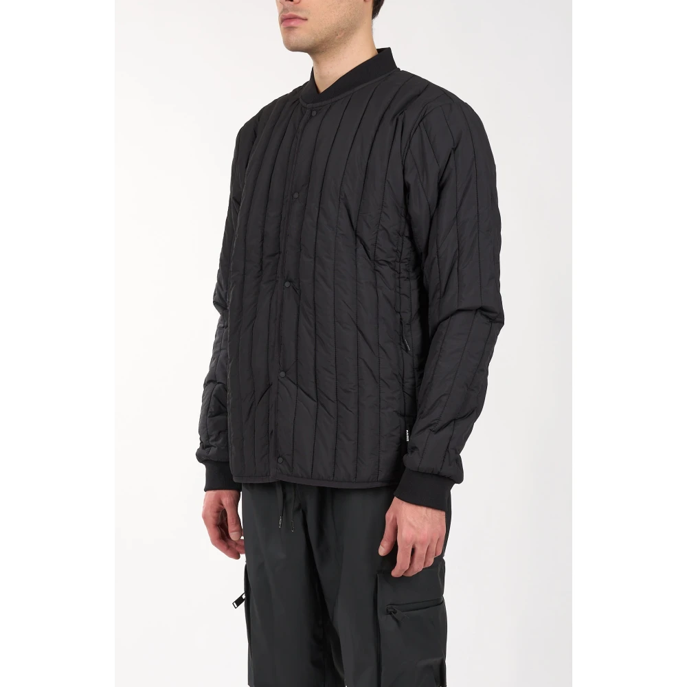 Rains Nylon Bomberjack met Geribbelde Boorden Black Heren