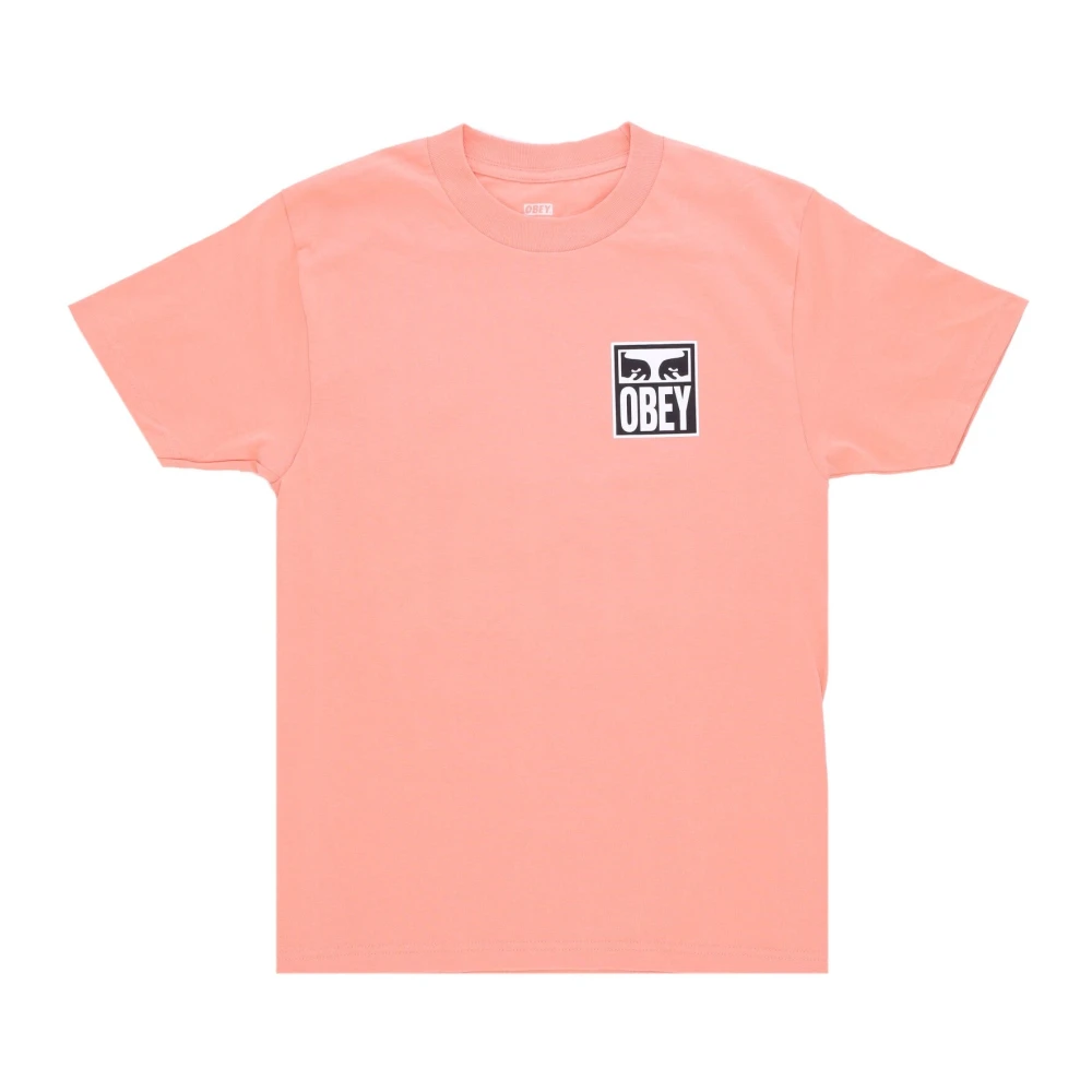 Obey Men's Pink T-Shirts, Xl, Citrus Eyes Tee