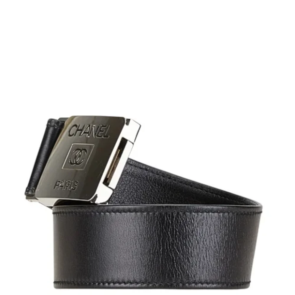 Chanel Vintage Pre-owned Leather belts Black Dames