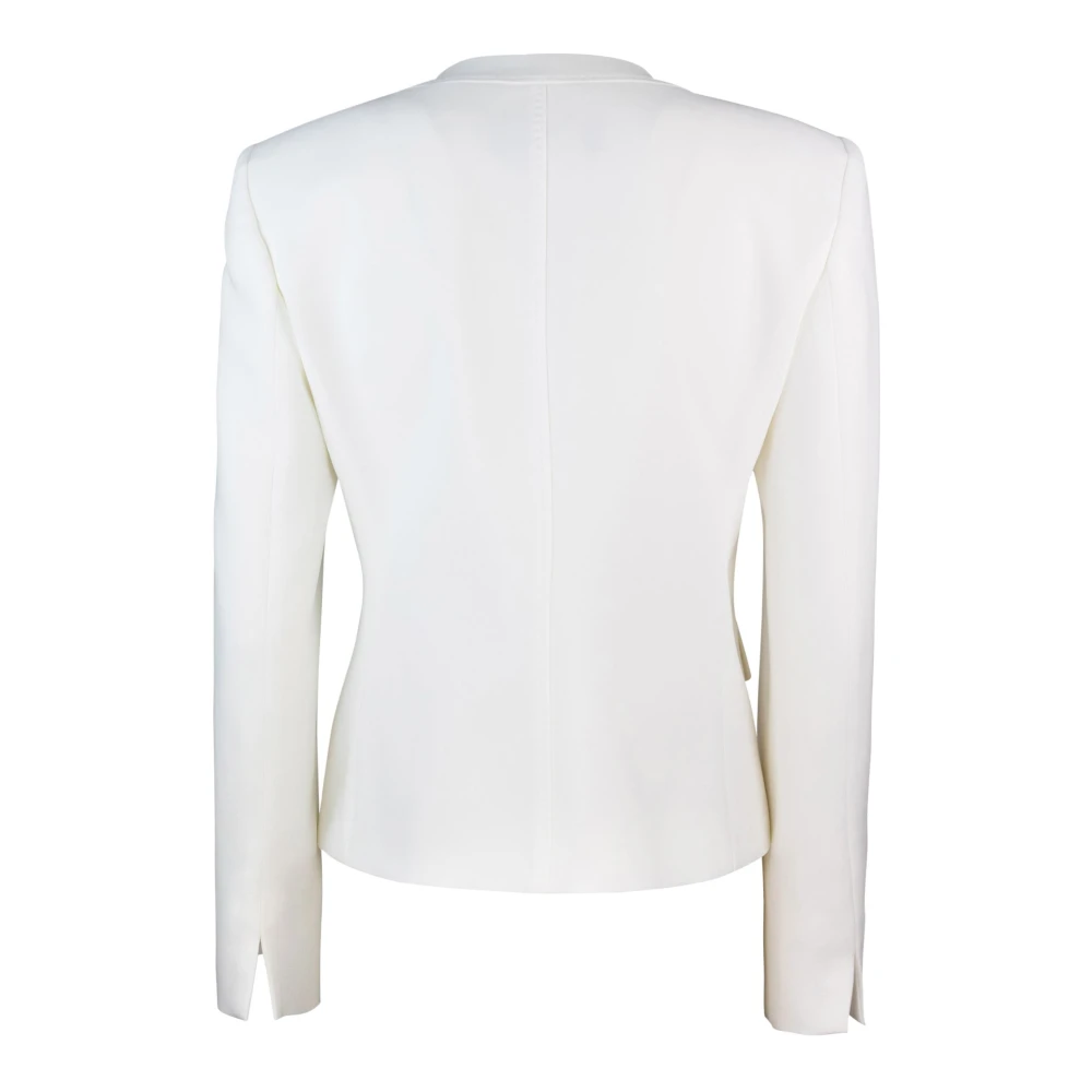 Max Mara Studio Witte Jassen in Triacetaat Polyester Mix White Dames