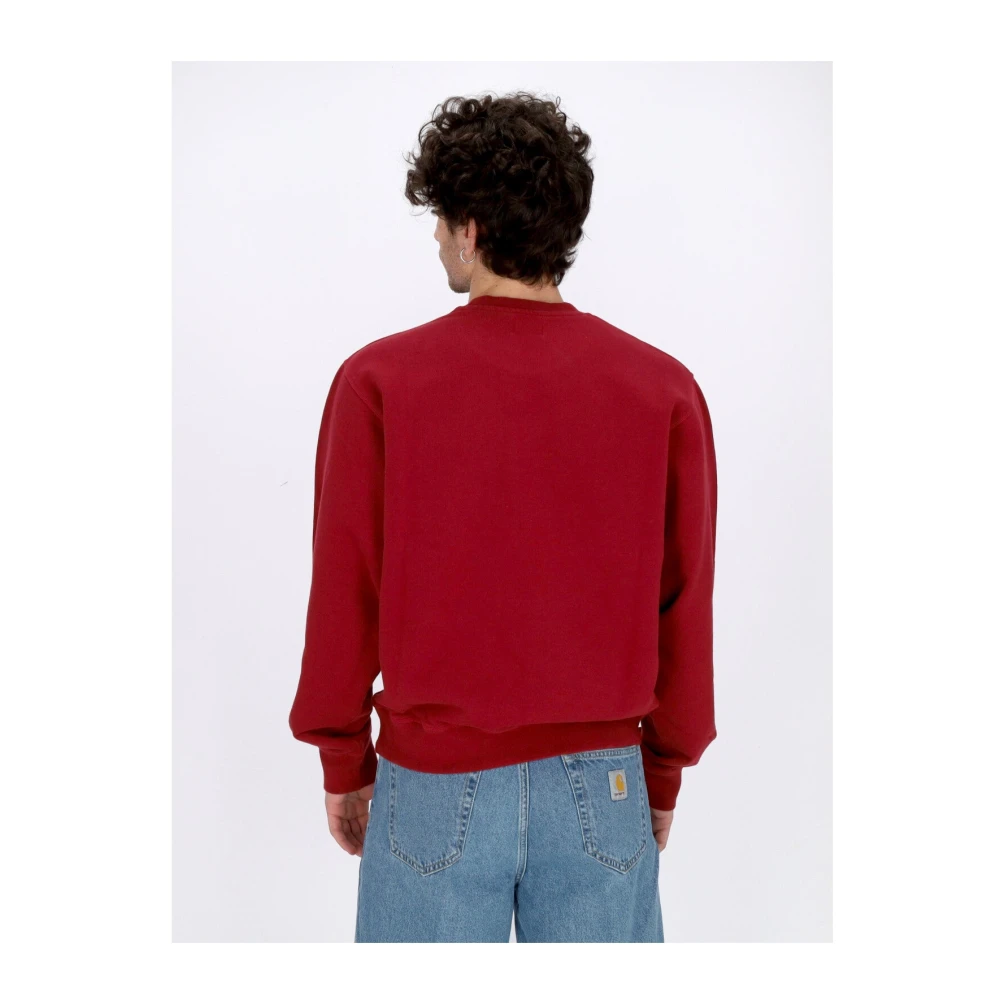 Arte Antwerp Hart Crewneck Lichtgewicht Sweatshirt Bordeaux Red Heren