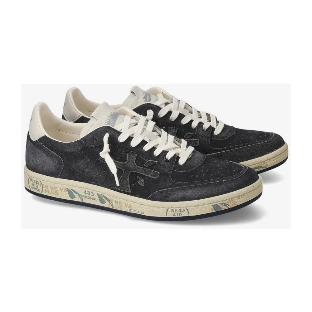 Premiata Zwarte Suède Sneakers Black Heren