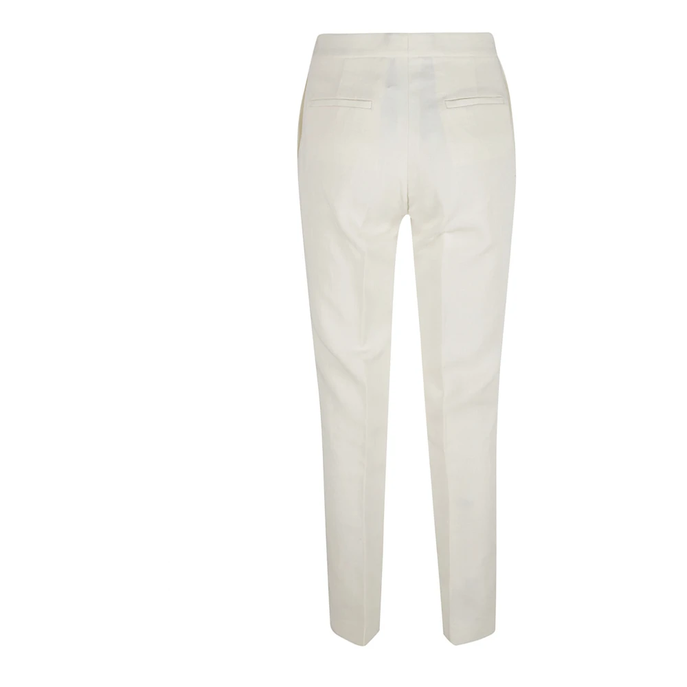 Fabiana Filippi Linnen Viscose Broek met Regular Fit White Dames