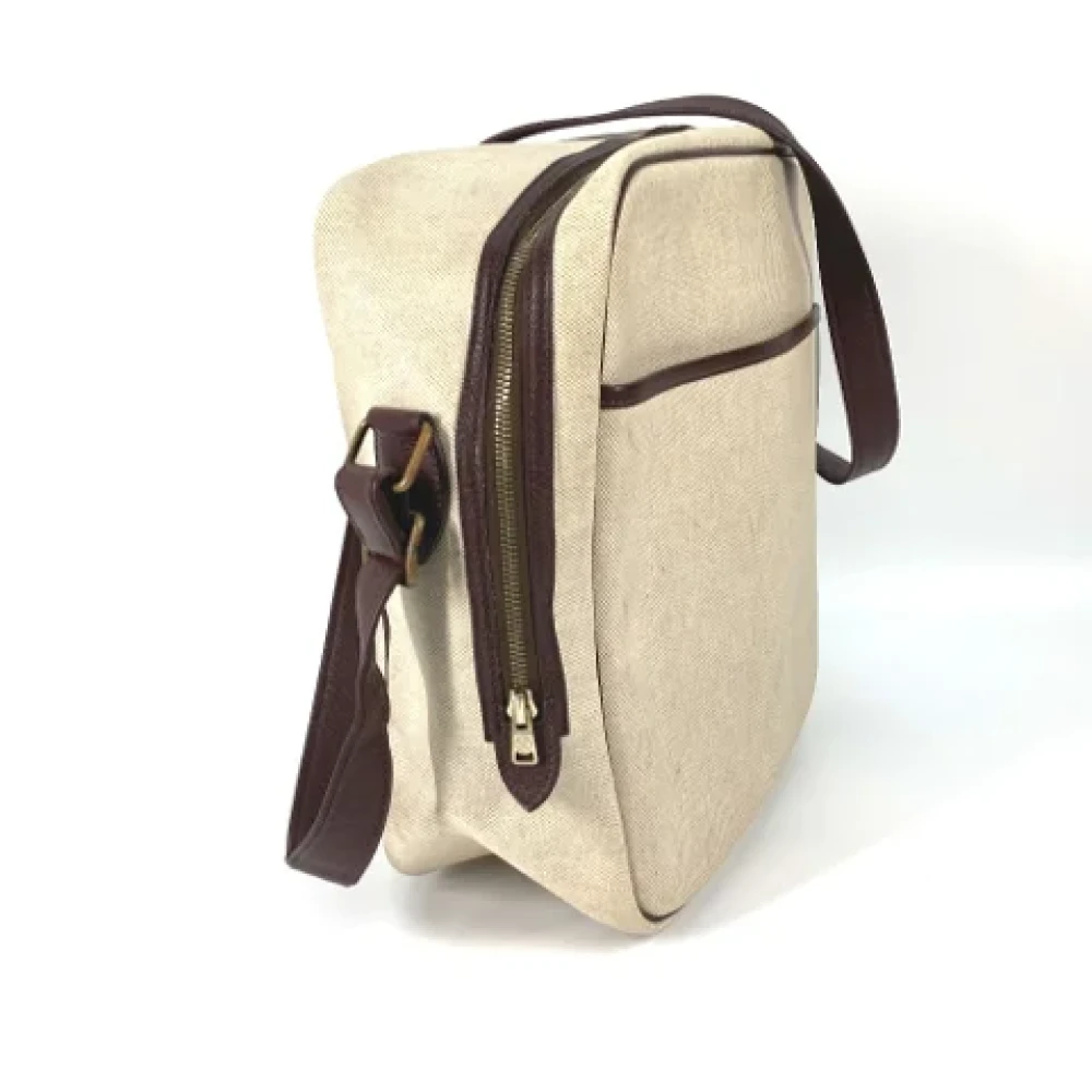Hermès Vintage Pre-owned Fabric shoulder-bags Beige Dames