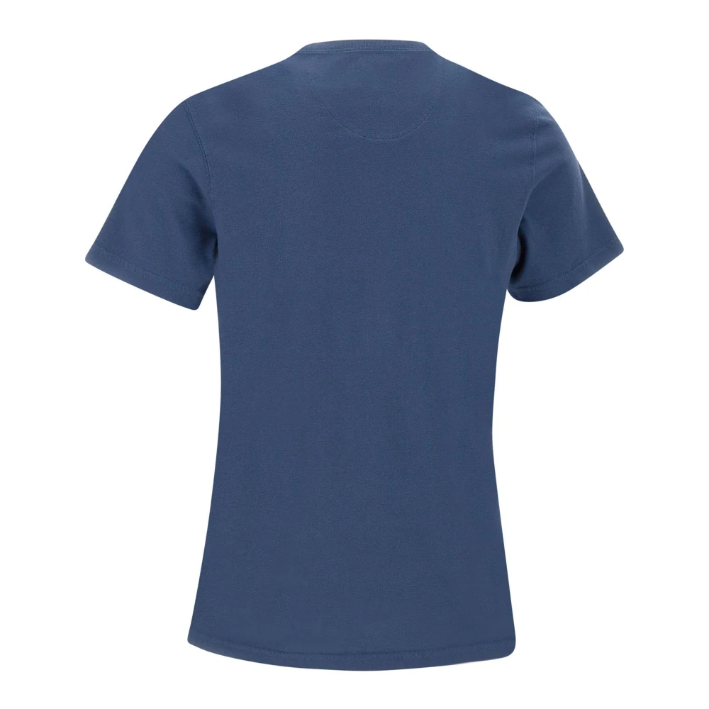 Barbour Tartan Sports T-shirt met Logo Borduurwerk Blue Heren