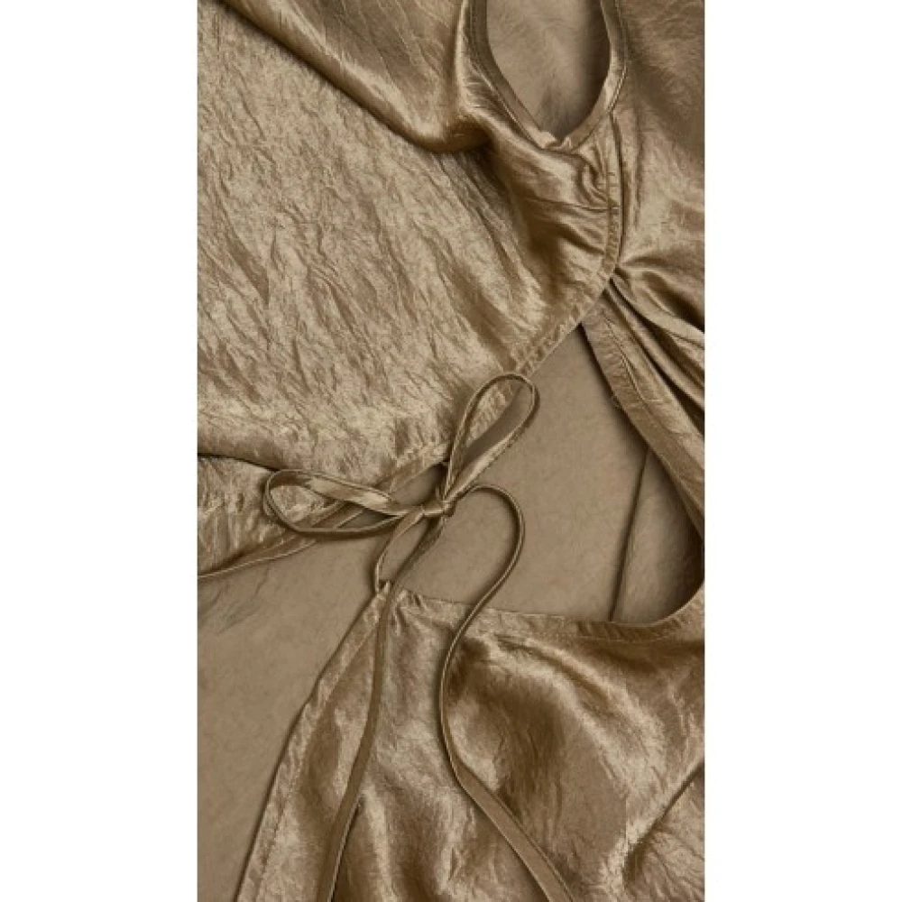 Acne Studios Satijnen jurk in Oud Groen Brown Dames