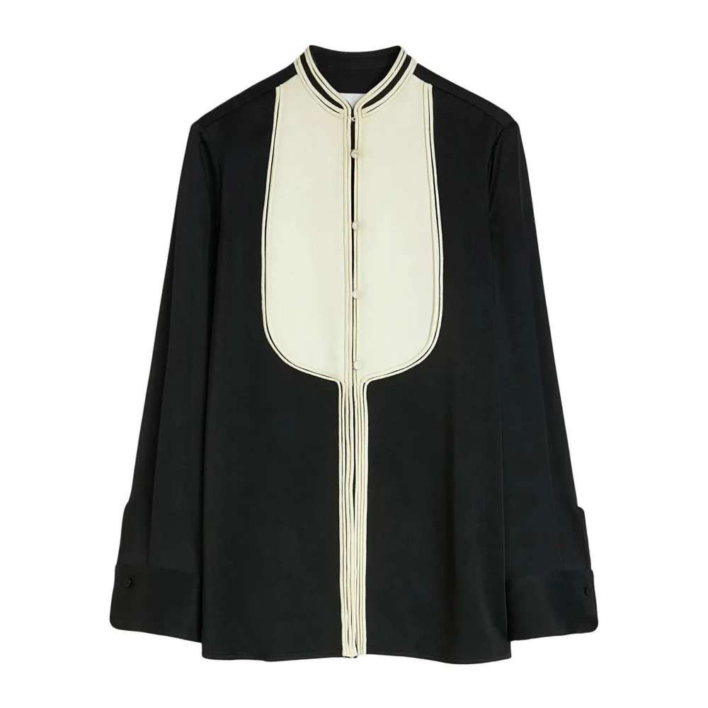 Jil Sander Donna Nero Camicia In Satin Envers