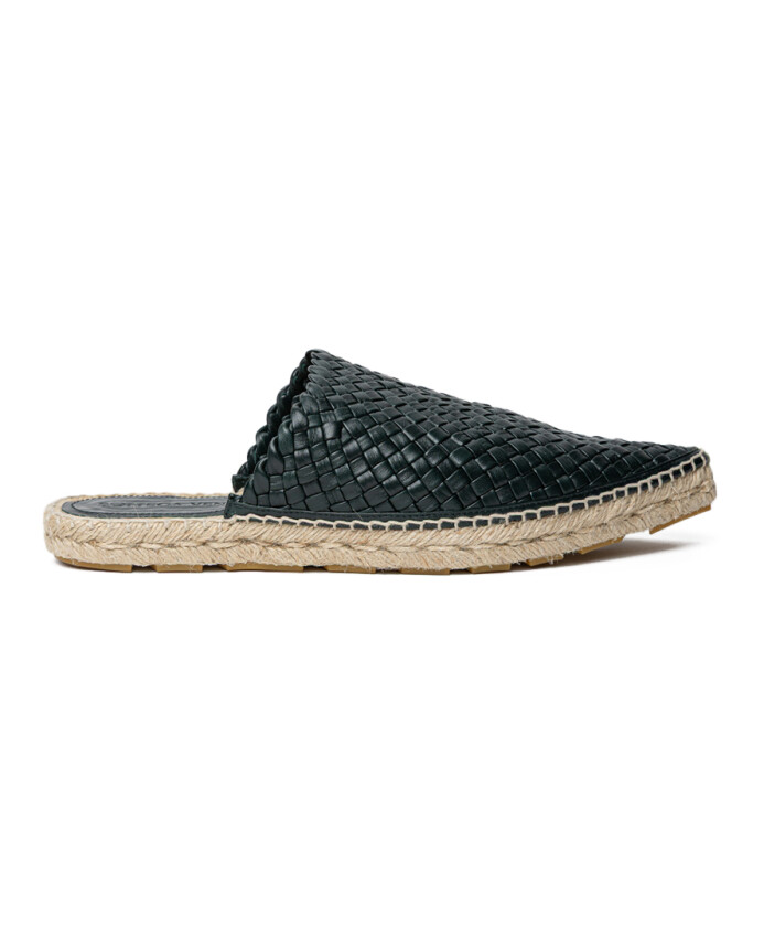espadrilles-vert-fonce-tissees