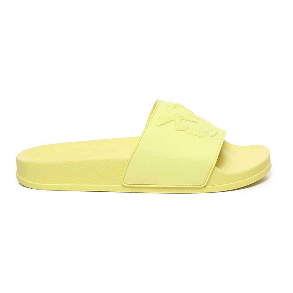 Pinko Mujer Amarillo - Sandalias De Goma Amarillas Con Estampado De Logo - Shoes - 39 Eu