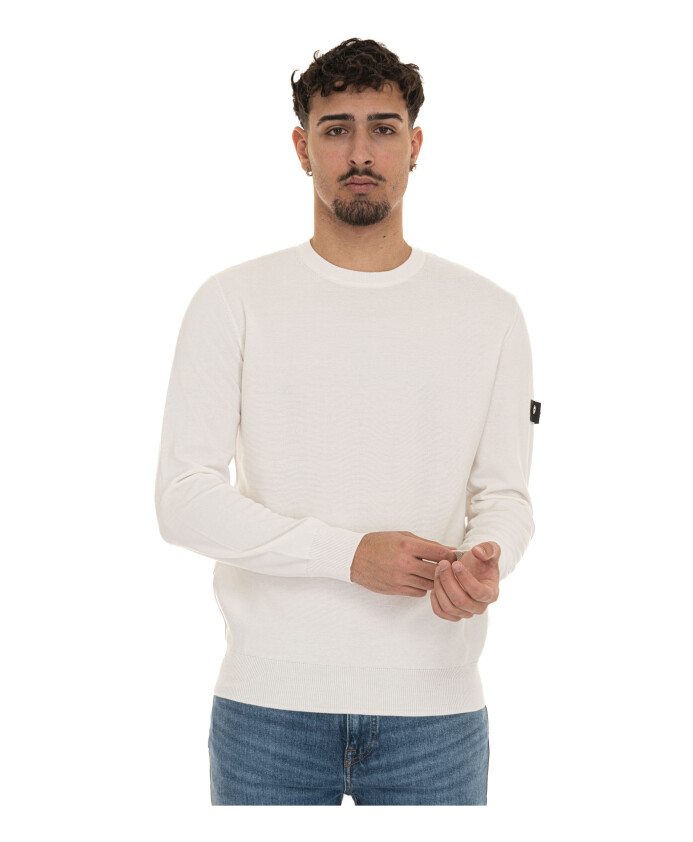 pull-en-coton-a-col-rond-texture