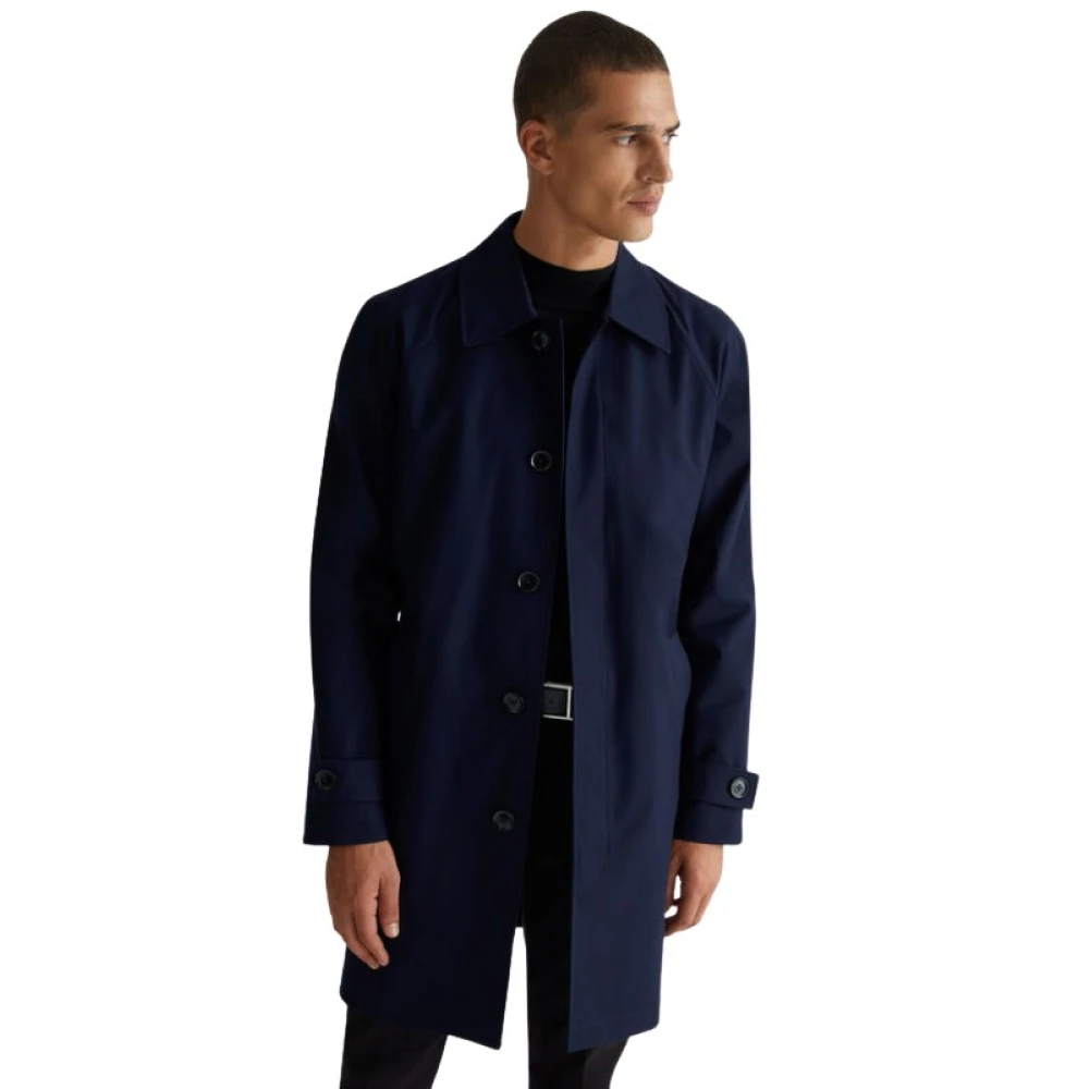 Liu Jo Blauwe Trenchcoat voor mannen Blue Heren