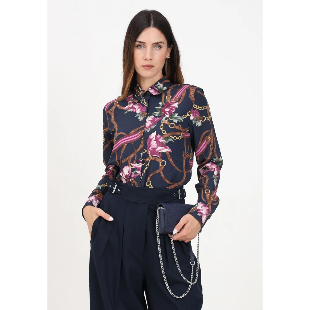 Ralph Lauren Kristy Long Sleeve Button Front Shirt Multicolor Dames
