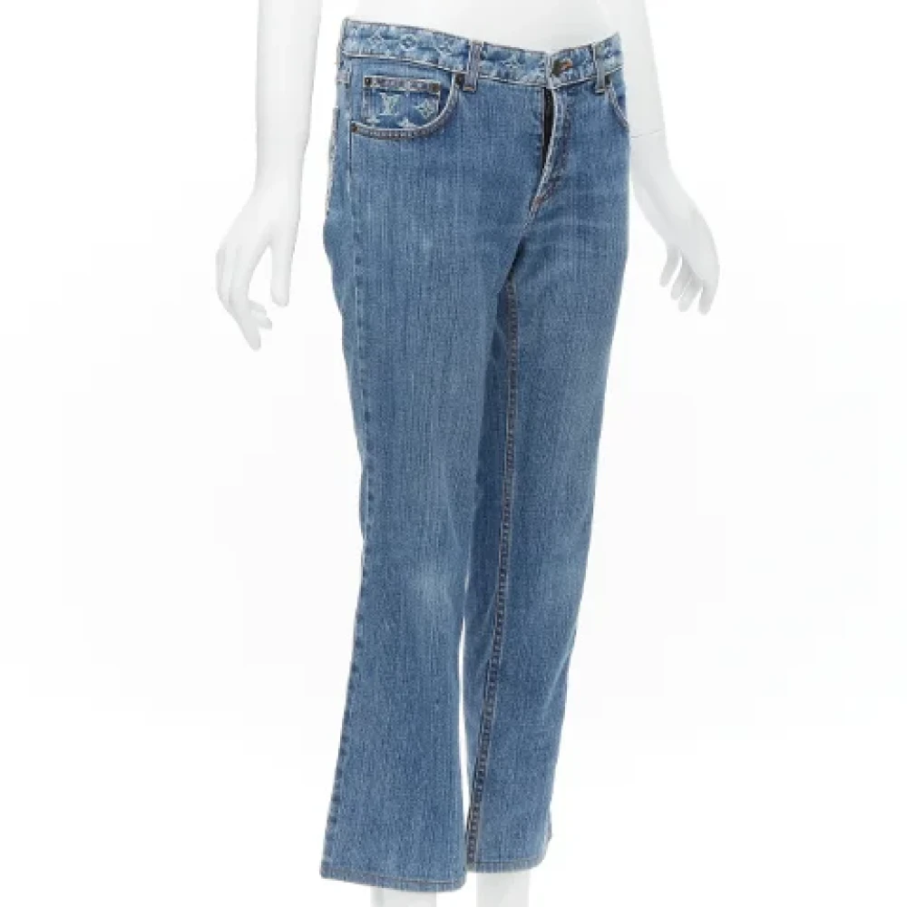 Louis Vuitton Vintage Pre-owned Cotton jeans Blue Dames