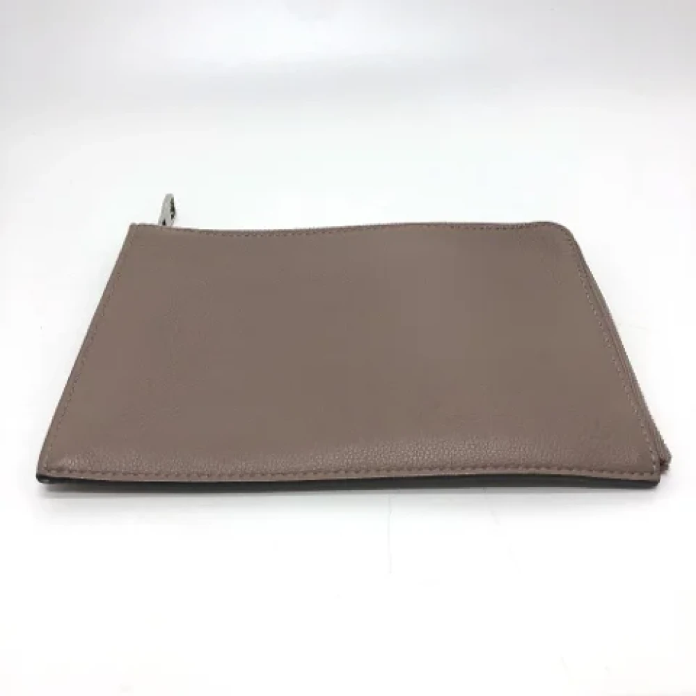 Louis Vuitton Vintage Pre-owned Leather clutches Beige Dames