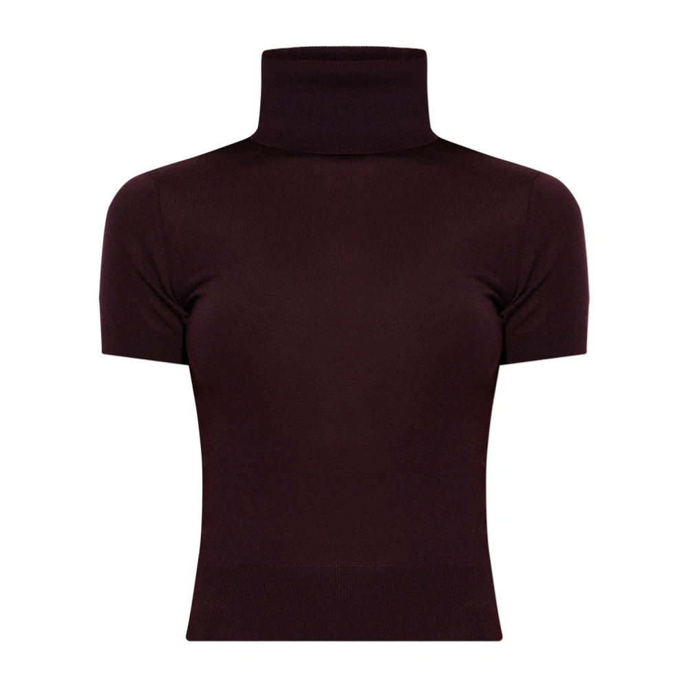 Dsquared2 Vrouw Rood Truien & Vesten Dames, 2XS, Wol, Wol Trui Met Korte Mouwen