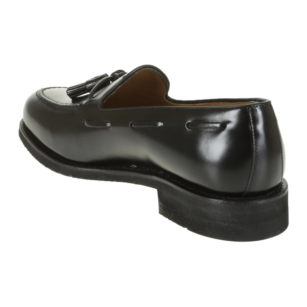 Berwick Zwarte Leren Tassel Loafer Black Heren