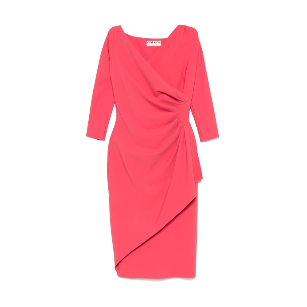 Chiara Boni Perzikroze Gedrapeerd Paneel Jurk Pink Dames