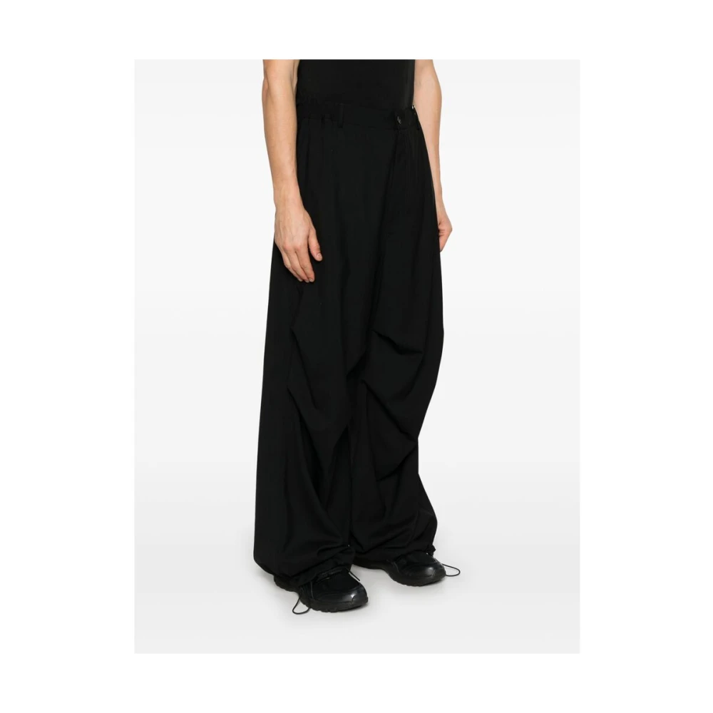 MM6 Maison Margiela Broek met elastische tailleband Black Heren