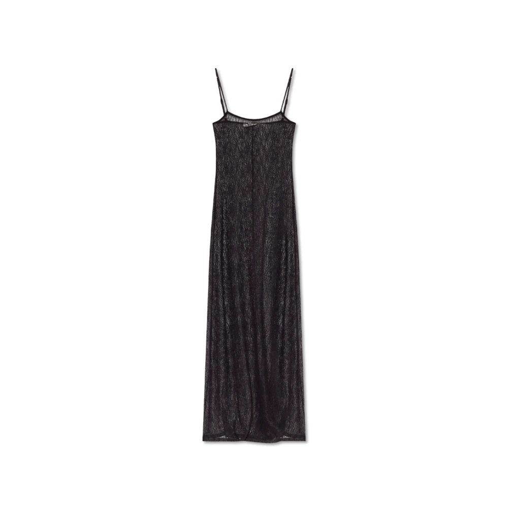 Gestuz Elegante Kant Maxi Jurk Zwart Black Dames