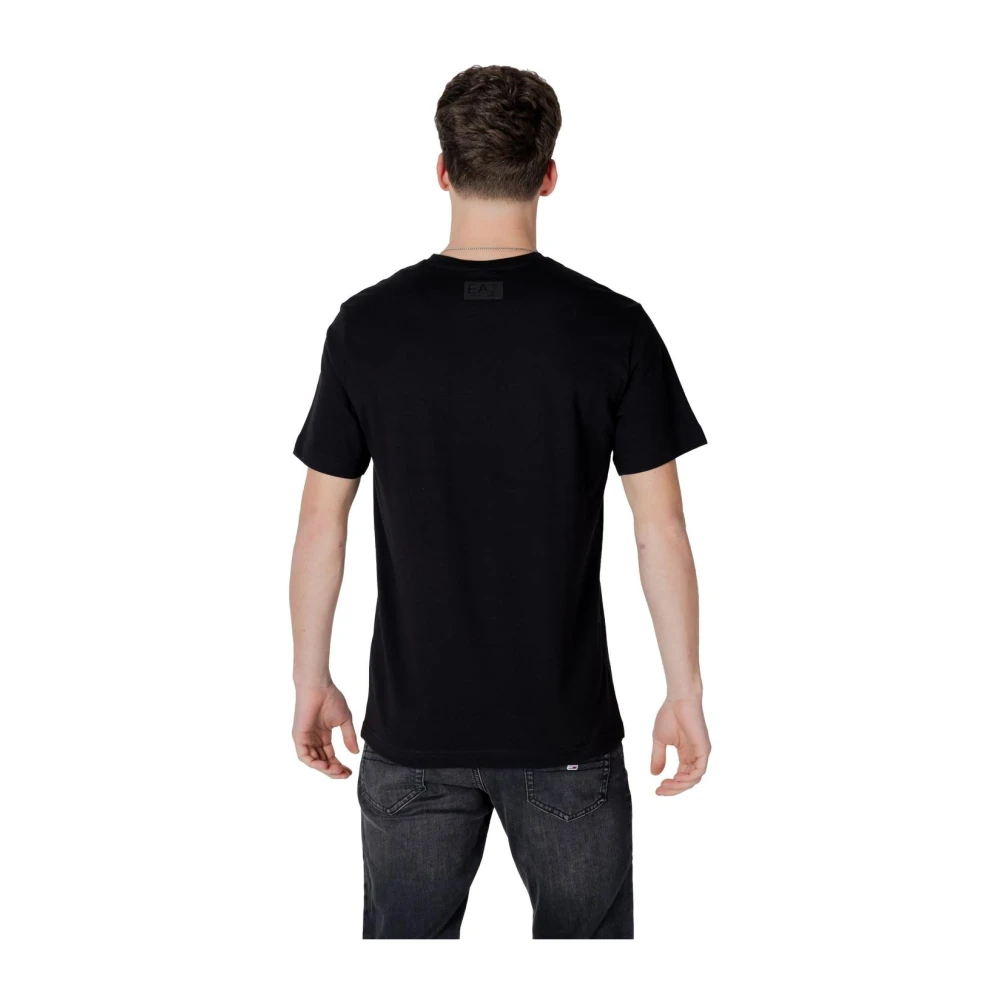 Emporio Armani EA7 Zwarte Ronde Hals T-Shirt Black Heren
