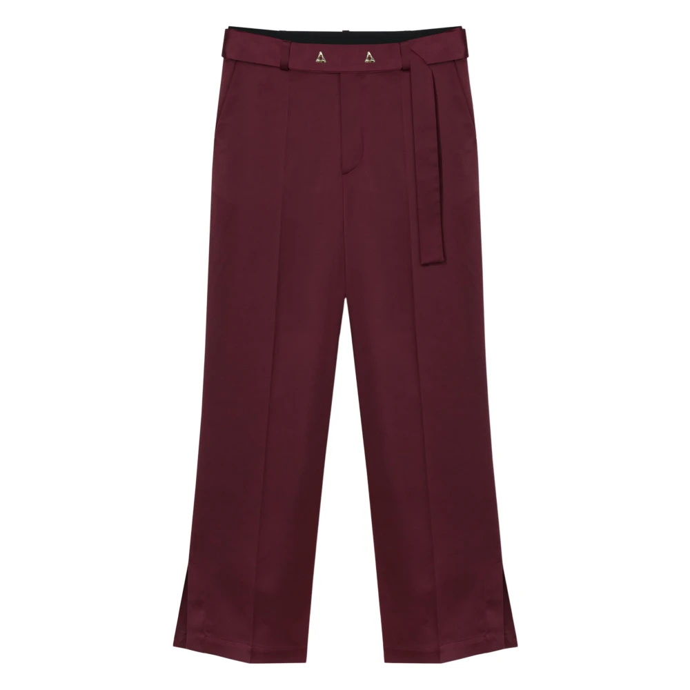 Aeron Satin Enkelpants met A-Motif Knopen Red Dames