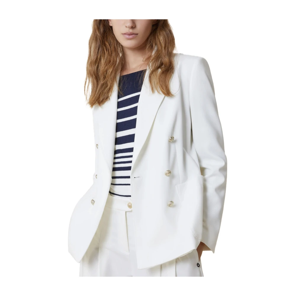 Pennyblack Elegant Slim Fit Blazer White Dames