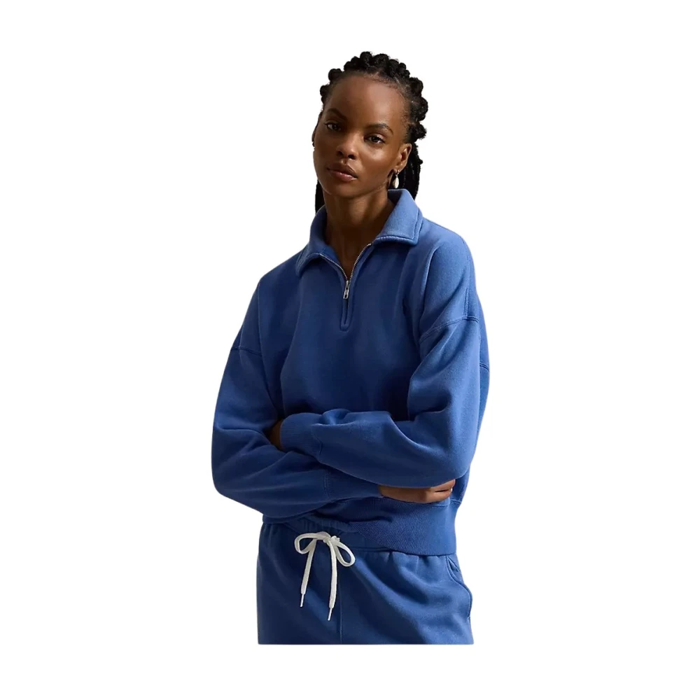 Polo Ralph Lauren Women's Blue Zip-Throughs, Xs, Majica