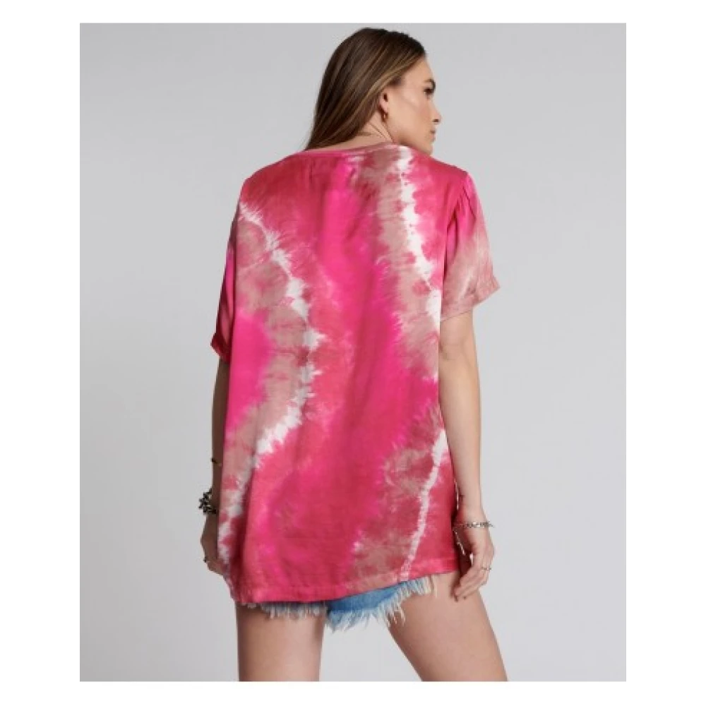 One Teaspoon Satin Solar Flare Tee Multicolor Dames
