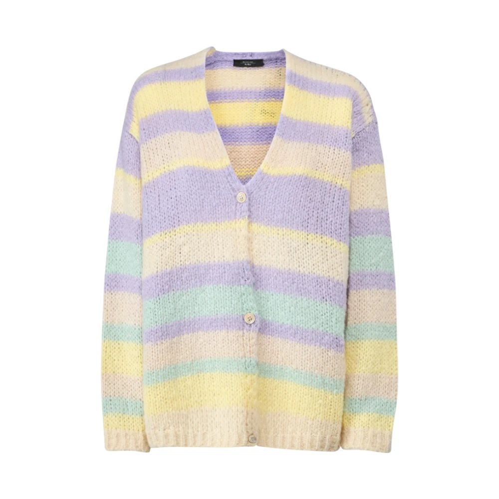 Max Mara Weekend Alpacka och Bomull Oversize Kofta Multicolor, Dam