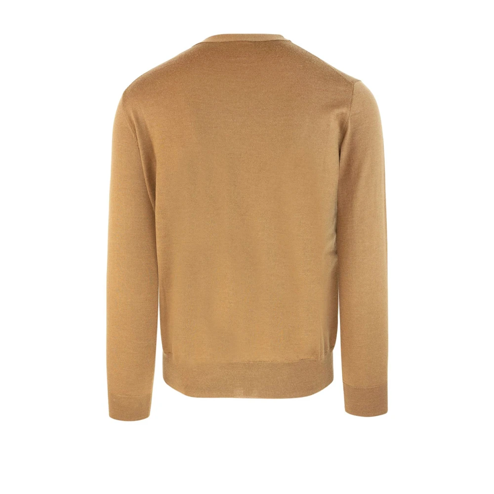 Paolo Pecora Bruine Crew Neck Sweater Regular Fit Brown Heren