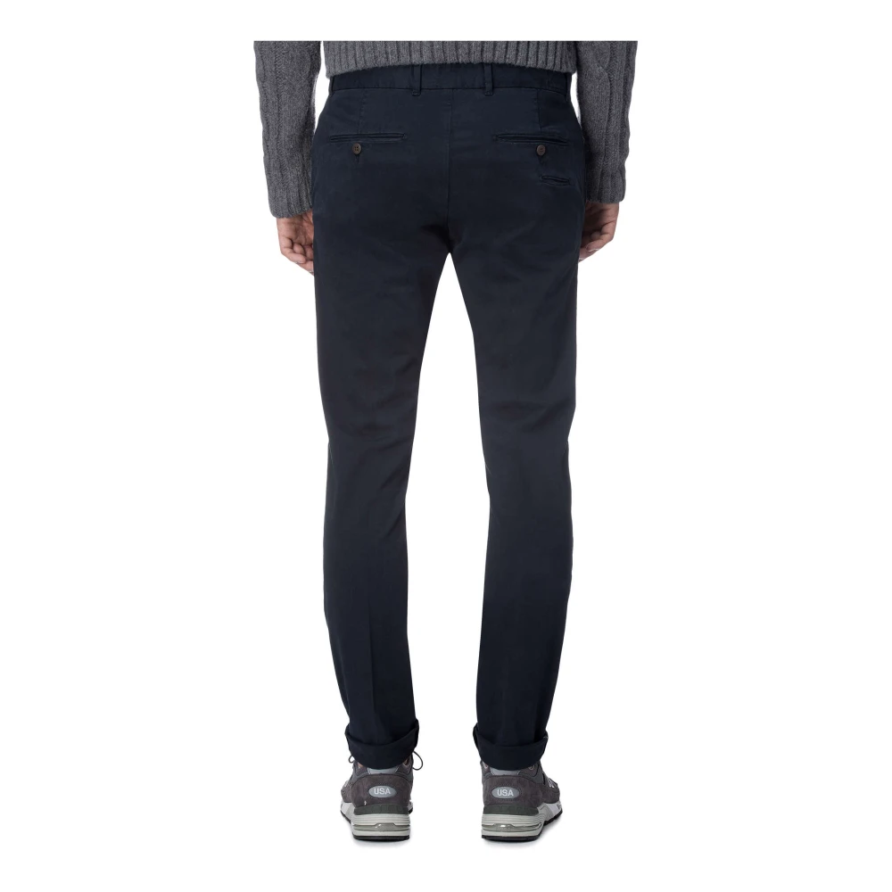 Woolrich Donkerblauwe Stretch Twill Chino Broek Blue Heren