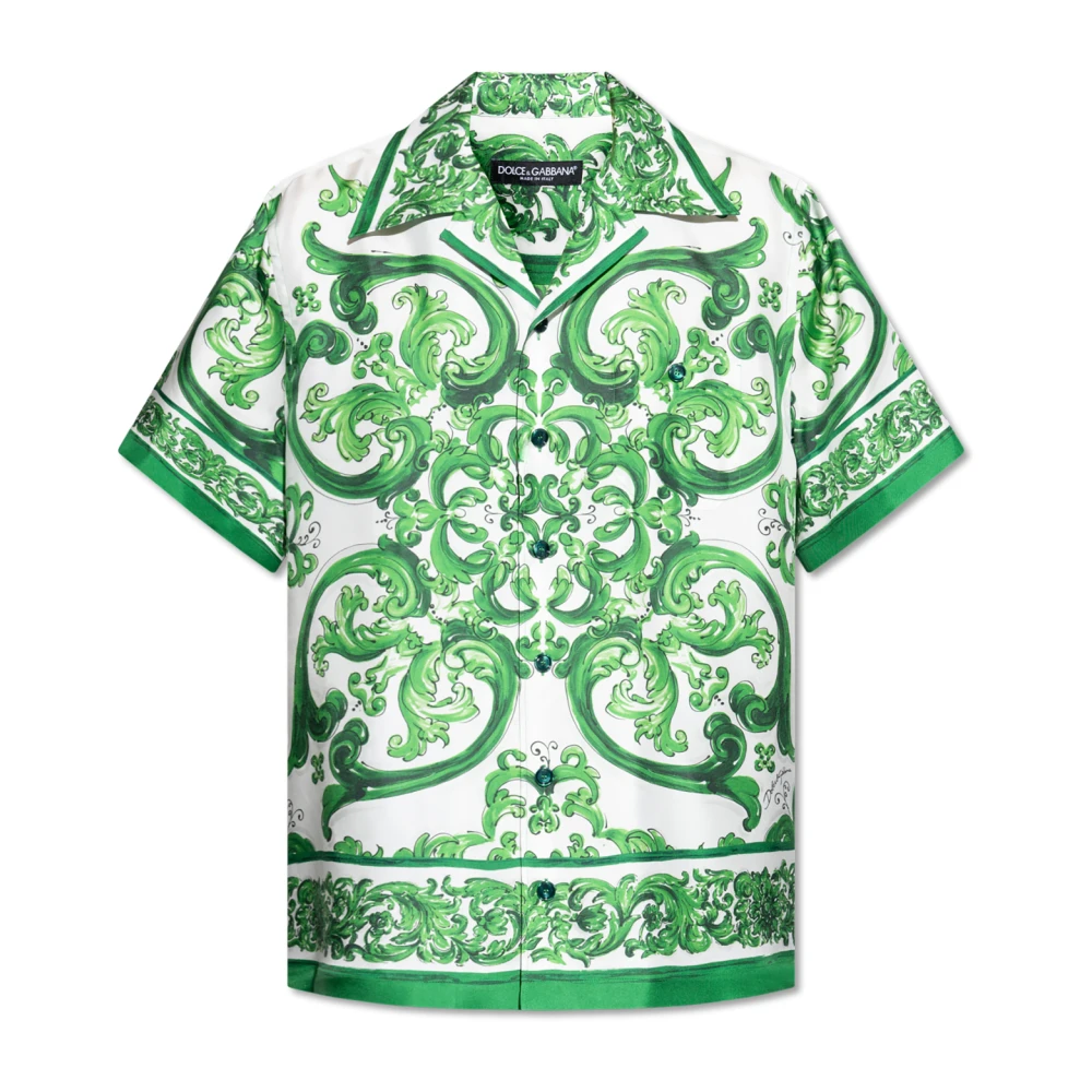 Dolce & Gabbana Kortemouwenshirt Green Heren