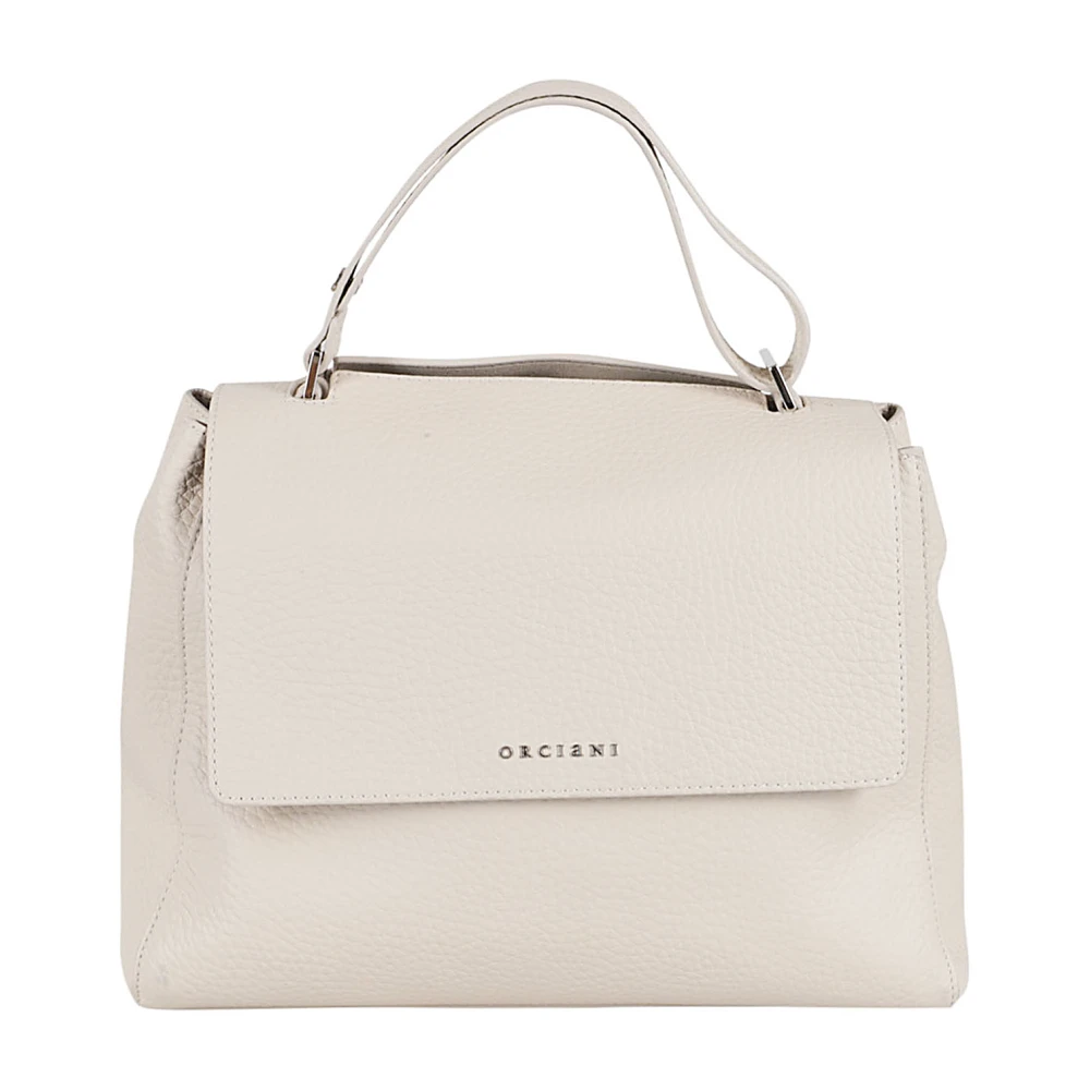 Orciani Zachte Media Leren Tas Beige Dames