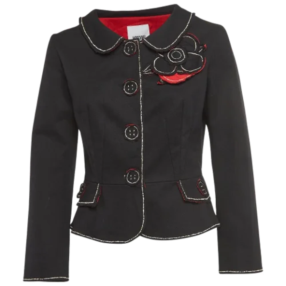 Moschino Pre-Owned Pre-owned Cotton outerwear Black Dames