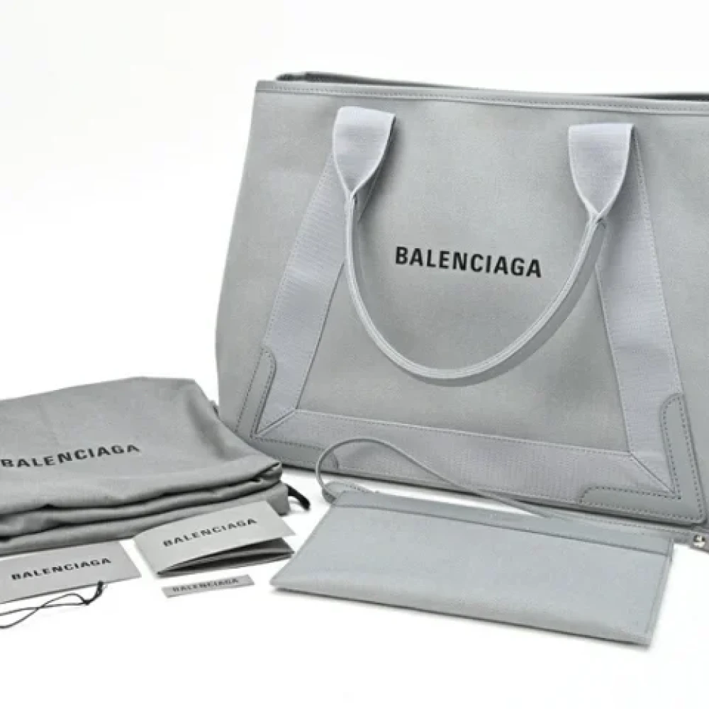 Balenciaga Vintage Pre-owned Canvas handbags Gray Dames