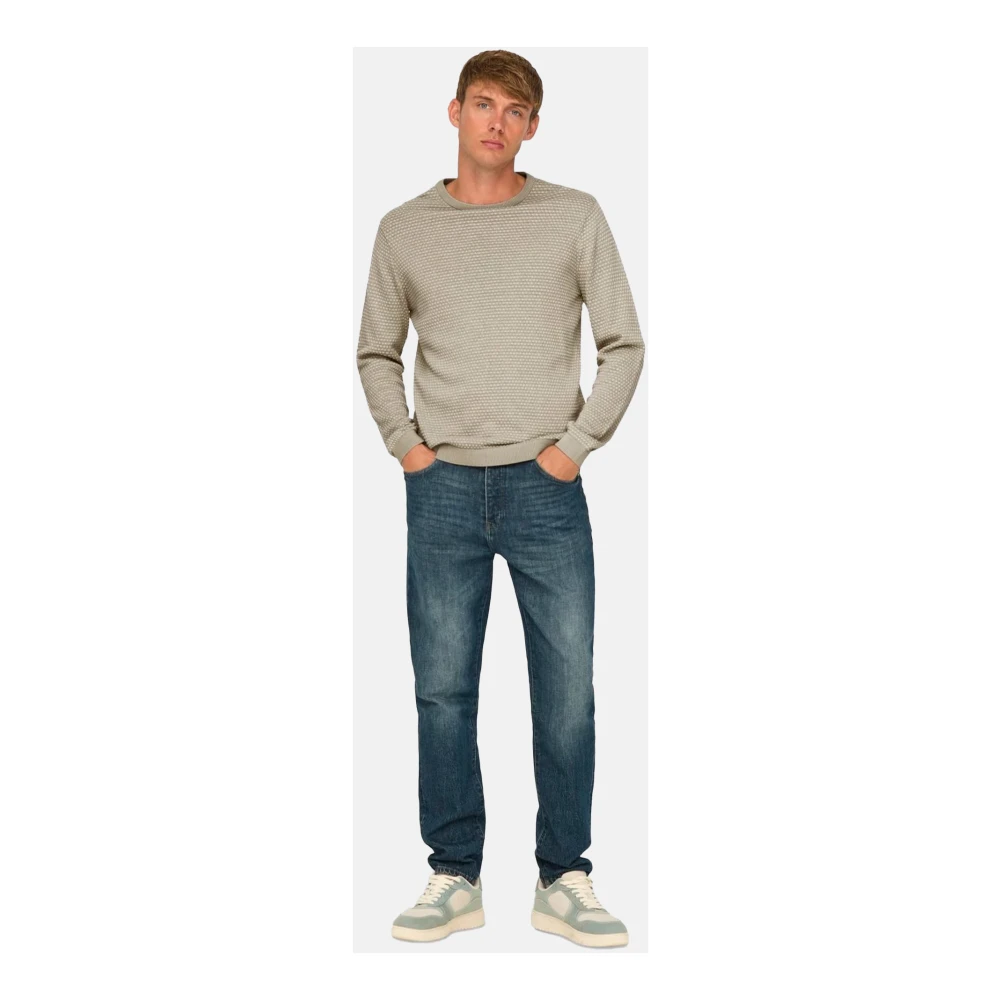 Only & Sons Stijlvolle Gebreide Collectie Gray Heren